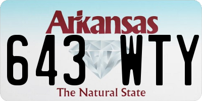AR license plate 643WTY