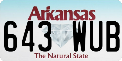 AR license plate 643WUB