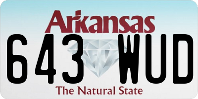 AR license plate 643WUD