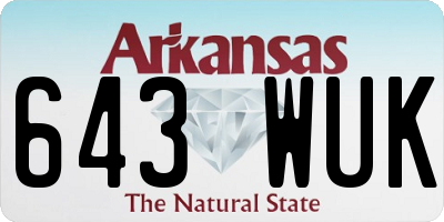 AR license plate 643WUK