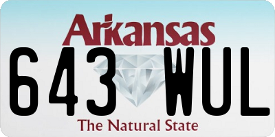 AR license plate 643WUL