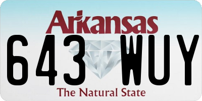 AR license plate 643WUY