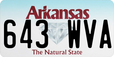 AR license plate 643WVA