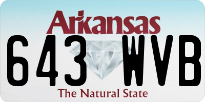 AR license plate 643WVB