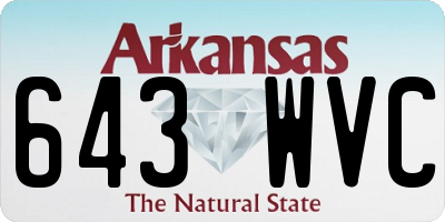 AR license plate 643WVC