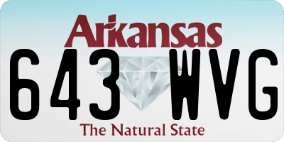 AR license plate 643WVG
