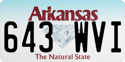 AR license plate 643WVI