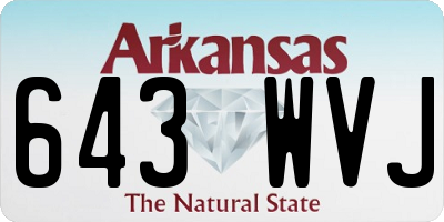 AR license plate 643WVJ