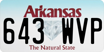 AR license plate 643WVP