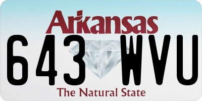 AR license plate 643WVU