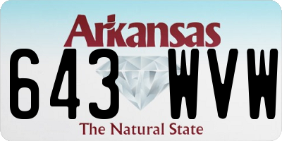 AR license plate 643WVW