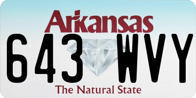 AR license plate 643WVY