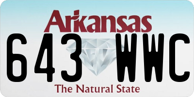 AR license plate 643WWC