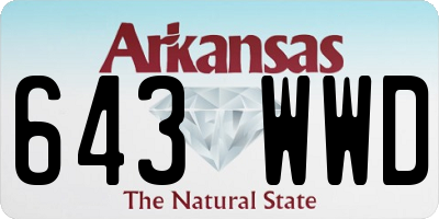 AR license plate 643WWD