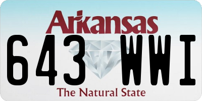 AR license plate 643WWI