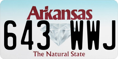 AR license plate 643WWJ