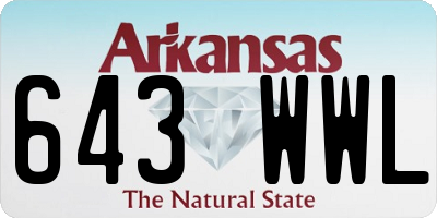 AR license plate 643WWL