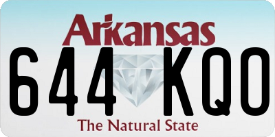 AR license plate 644KQO