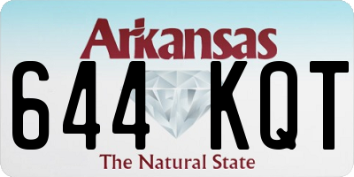 AR license plate 644KQT