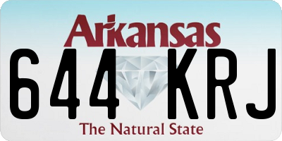 AR license plate 644KRJ