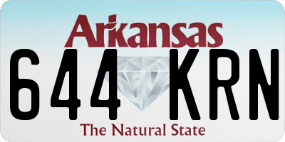 AR license plate 644KRN