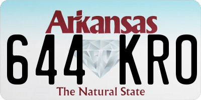 AR license plate 644KRO