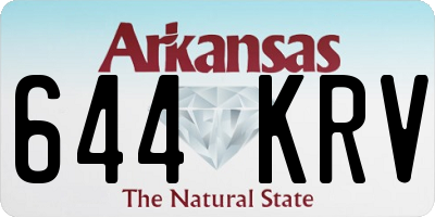 AR license plate 644KRV