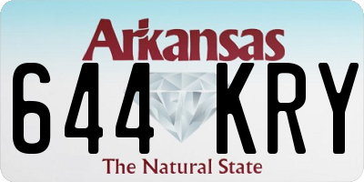 AR license plate 644KRY
