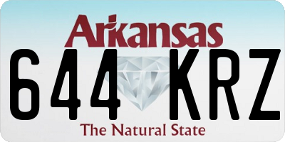 AR license plate 644KRZ