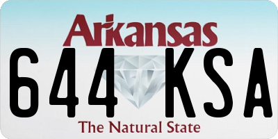 AR license plate 644KSA
