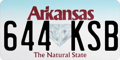AR license plate 644KSB