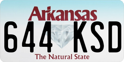 AR license plate 644KSD