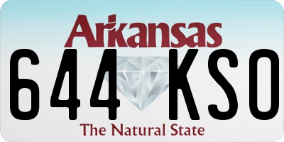 AR license plate 644KSO