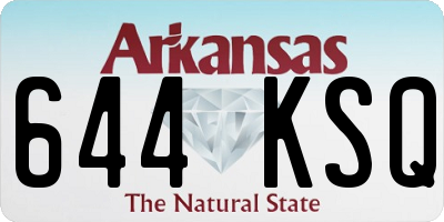 AR license plate 644KSQ