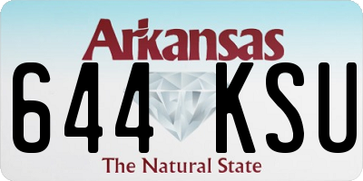 AR license plate 644KSU