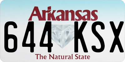 AR license plate 644KSX