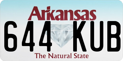 AR license plate 644KUB