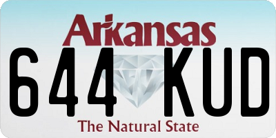 AR license plate 644KUD