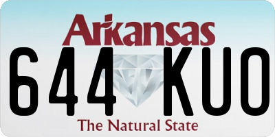 AR license plate 644KUO