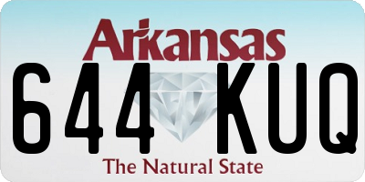 AR license plate 644KUQ