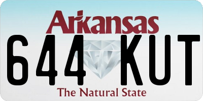 AR license plate 644KUT