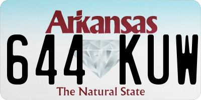 AR license plate 644KUW