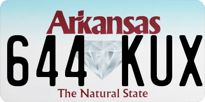 AR license plate 644KUX