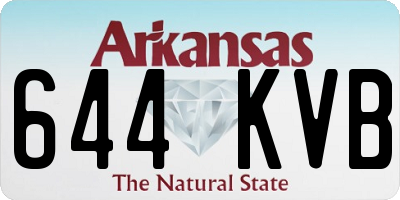 AR license plate 644KVB