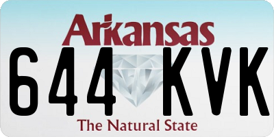AR license plate 644KVK