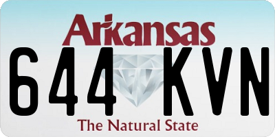 AR license plate 644KVN