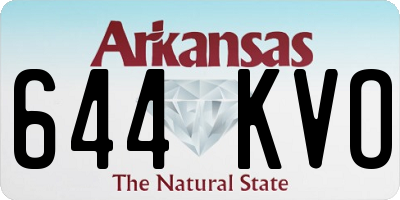 AR license plate 644KVO