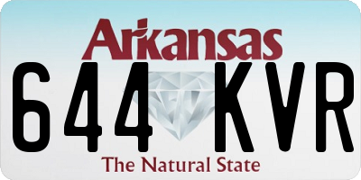 AR license plate 644KVR