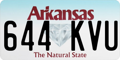AR license plate 644KVU