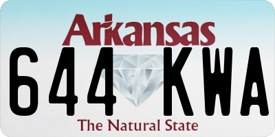 AR license plate 644KWA